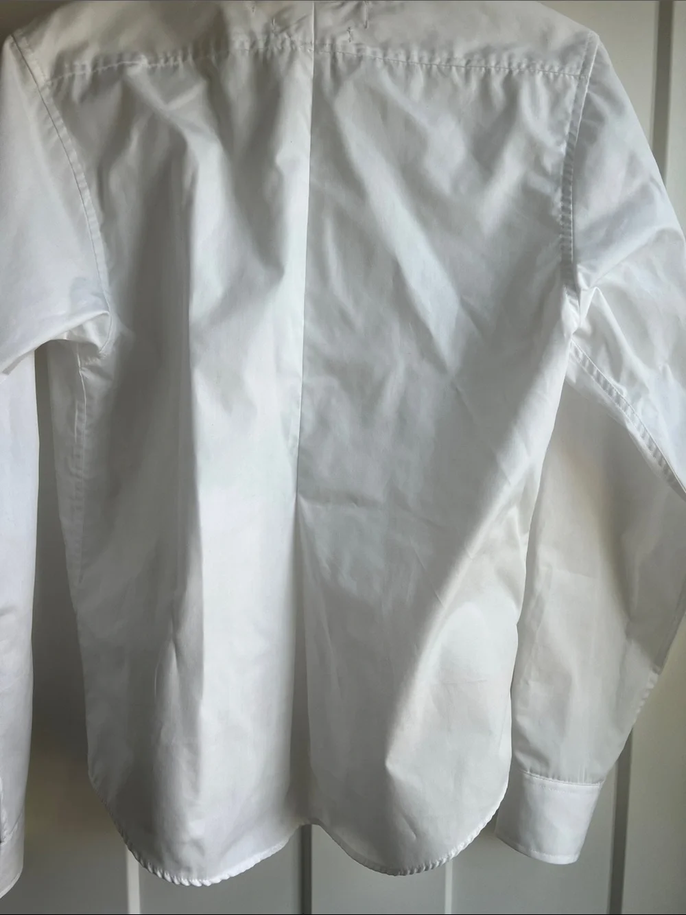 KMJ White Ruffle-Trim Button-Up Blouse - Picture 6 of 6